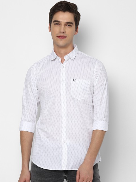 

Allen Solly Men White Slim Fit Printed Casual Shirt