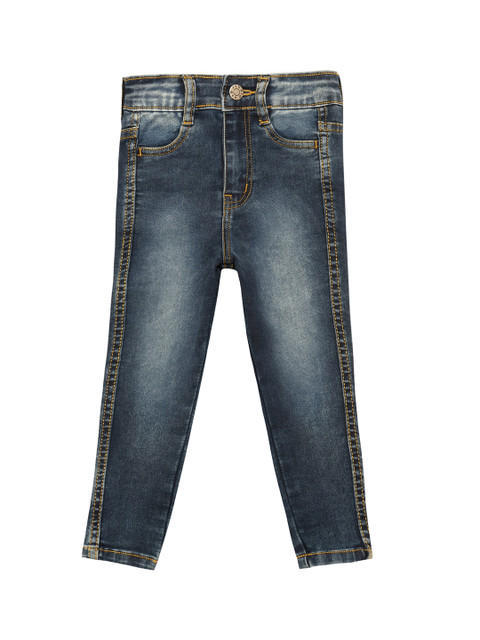 

Kid Studio Girls Blue Skinny Fit Heavy Fade Jeans
