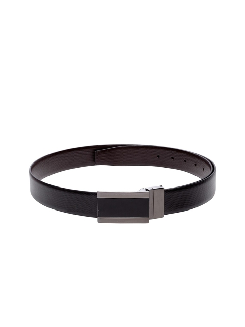 

Teakwood Leathers Men Black Leather Reversible Formal Belt