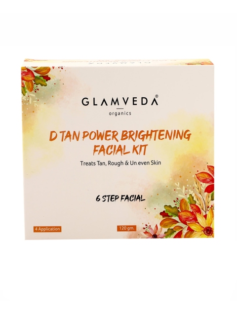 

Glamveda Women D tan Power Brighteing Facial Kit 120gm, Yellow