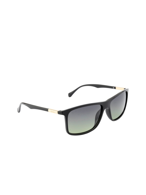 

Ted Smith Unisex Green Lens & Black Wayfarer Sunglasses with Polarised Lens