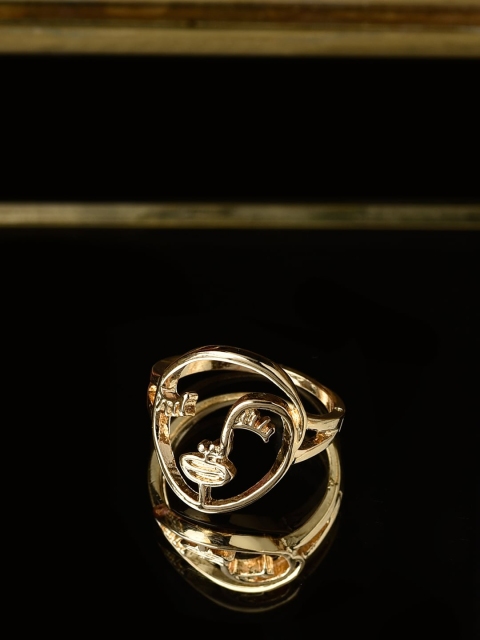 

Accessorize Women Gold-Plated Face Finger Ring