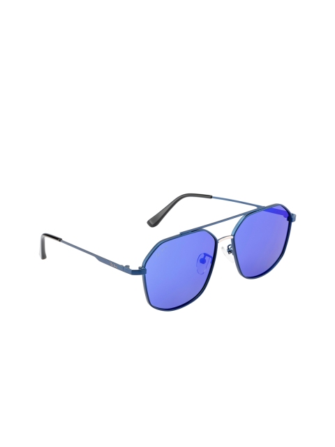 

Ted Smith Unisex Blue Lens & Blue Aviator Sunglasses with Polarised Lens