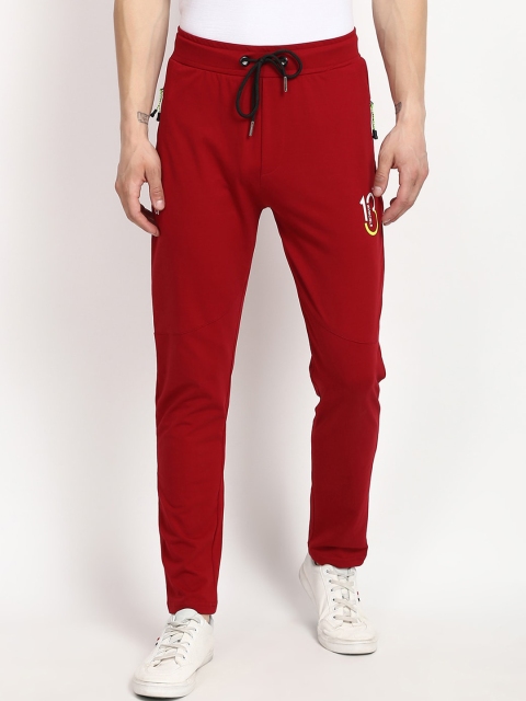 

V2 Value & Variety Men Maroon Solid Cotton Track Pants