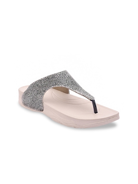

Stelatoes Women Beige Printed T-Strap Flats