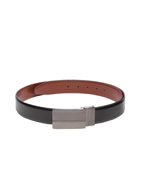 

Teakwood Leathers Men Black Leather Reversible Formal Belt