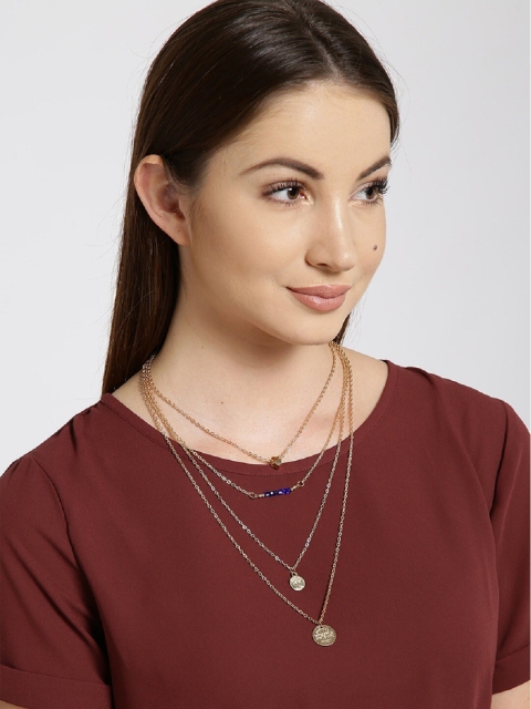 

OOMPH Gold & Blue Layered Necklace