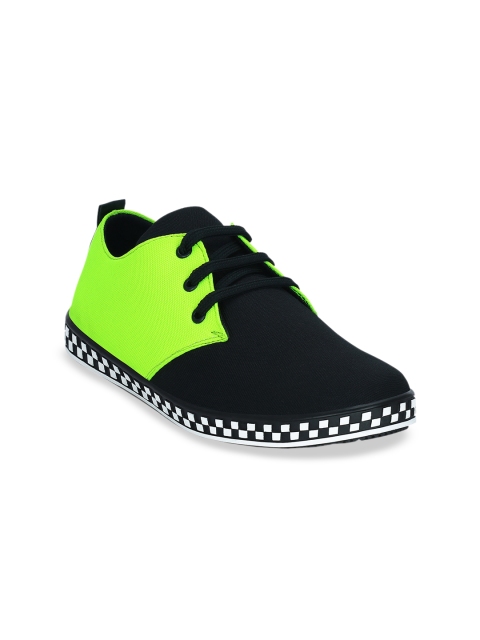Get Glamr Men Black Colourblocked Sneakers