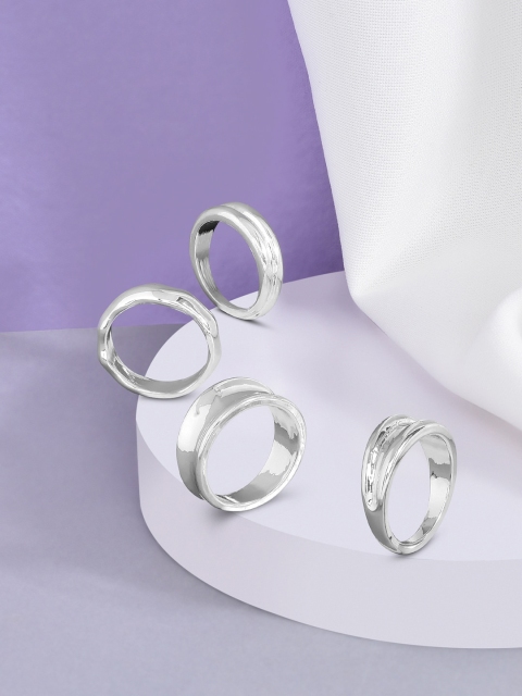 

Accessorize Set Of 4 Silver-Plated Finger Rings