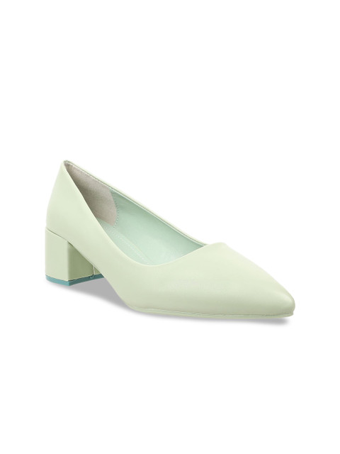 

Flat n Heels Green Block Heeled Pumps