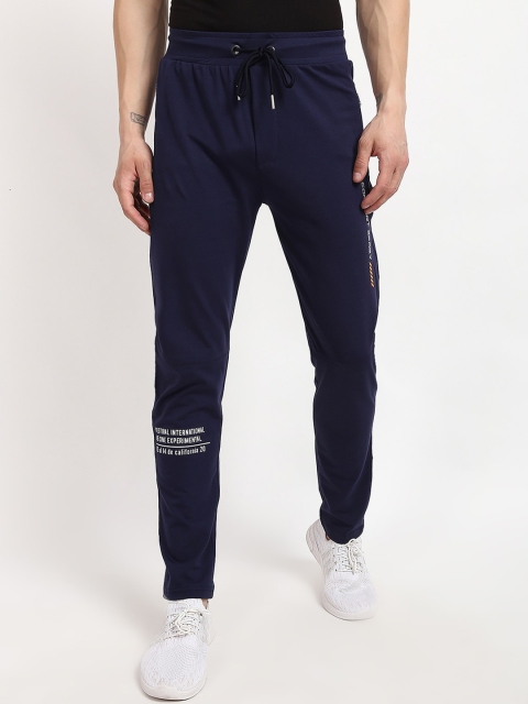 

V2 Value & Variety Men Blue Solid Cotton Track Pants, Navy blue