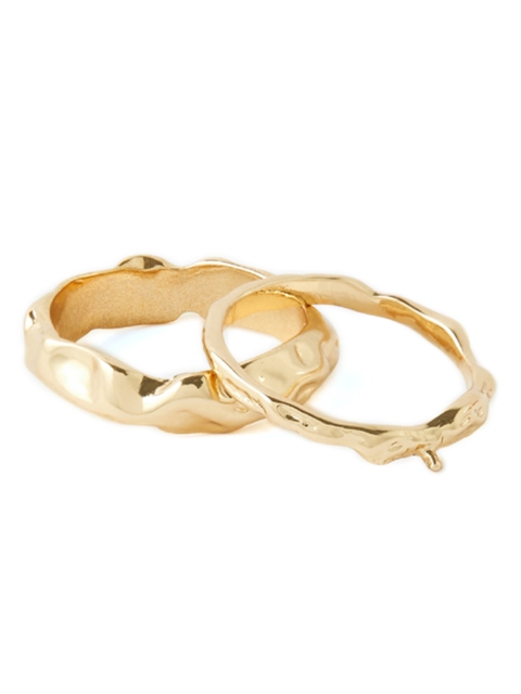 

Accessorize Set Of 2 Gold-Plated Gold-Toned Finger Ring