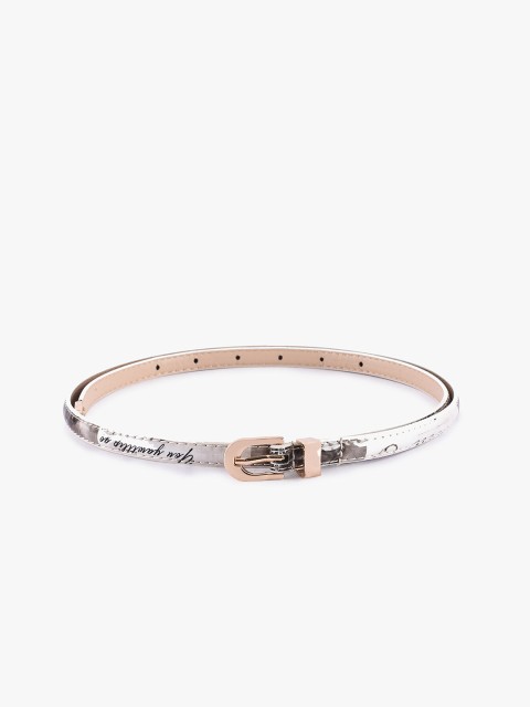 

BuckleUp Women White Printed Belt