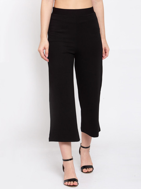 

DUDITI Women Black Cropped Palazzos