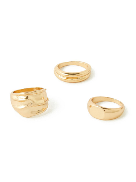 

Accessorize Set Of 3 Gold-Plated Finger Ring