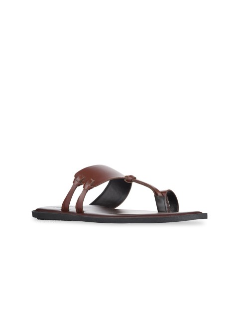 

SKO Men Brown Ethnic Leather Comfort Sandals