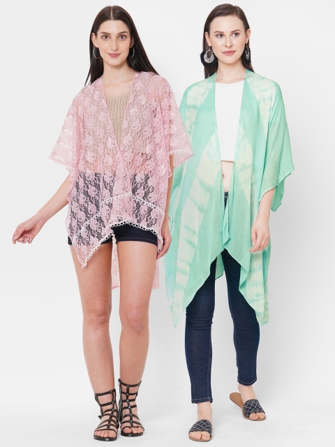 

Get Wrapped Women Pink & Green Set of 2 Shrug