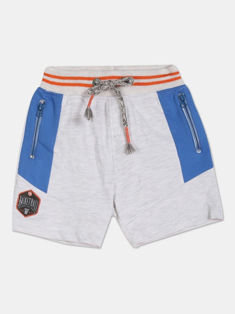 

Cherokee Boys Grey Colourblocked Mid-Rise Regular Shorts