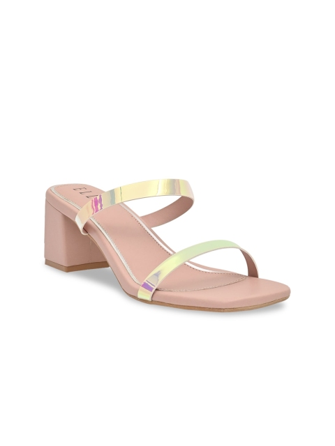 

Women ELLE Nude Pink Block Sandals