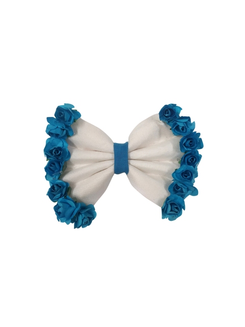 

ONE on ONE Girls Blue & White Embellished Bow Hair Clip