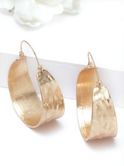 

AVANT GARDE Paris Gold Plated Oval Shaped Hoop Earrings