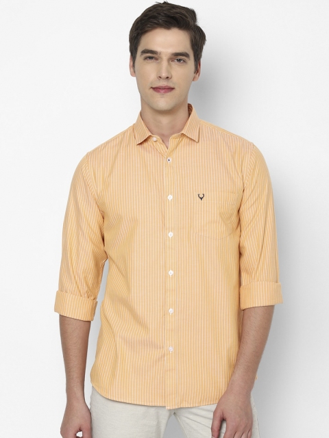 

Allen Solly Men Orange Slim Fit Striped Casual Shirt