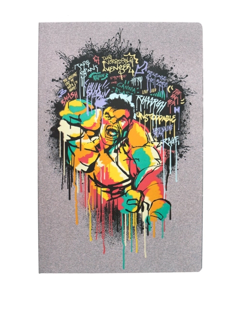 

Doodle Grey & Yellow Hulk Collage Ruled Diary