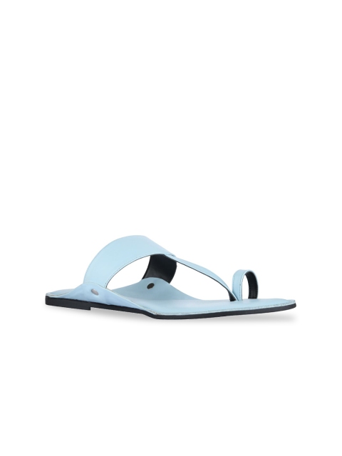 

SKO Men Blue Ethnic Leather Kolhapuris