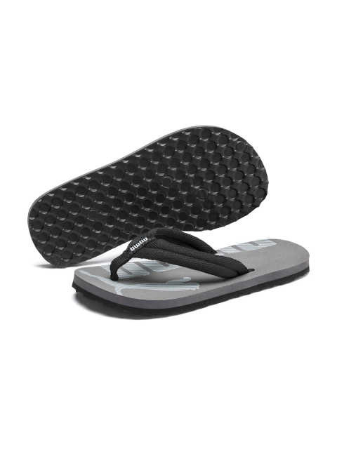 

Puma Unisex Kids Grey Printed Thong Flip-Flops