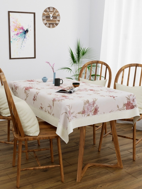 

Clasiko Beige & Maroon 4 Seater Floral PVC Table Cover