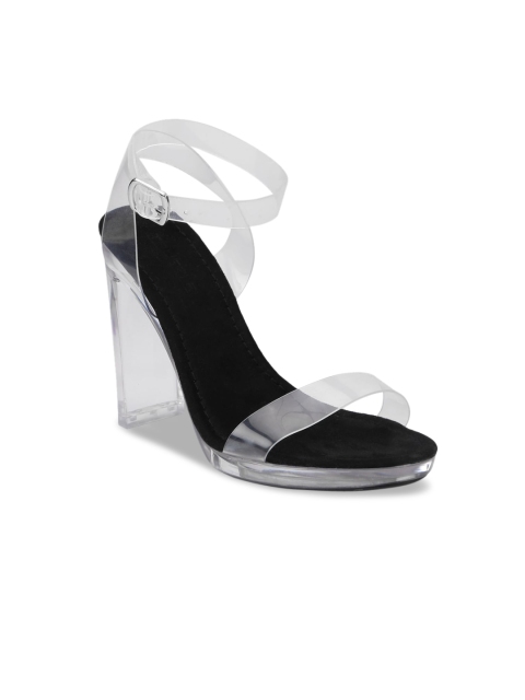 

Truffle Collection Black Suede Block Sandals with Buckles