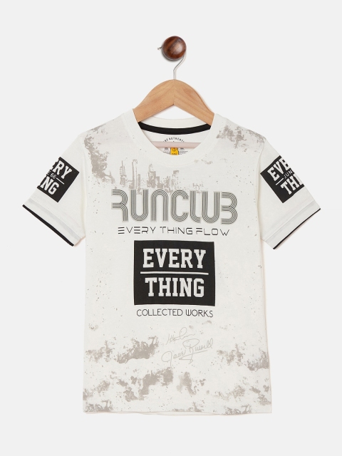 

Duke Boys Off White & Black Typography Printed Cotton T-shirt
