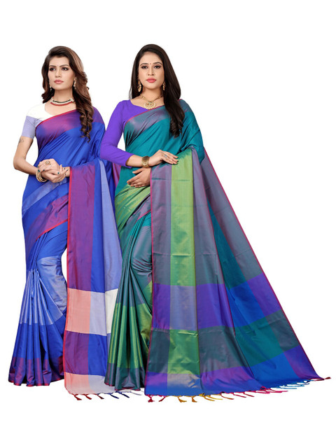 

KALINI Multi Pack of 2 Printed Art Silk Saree