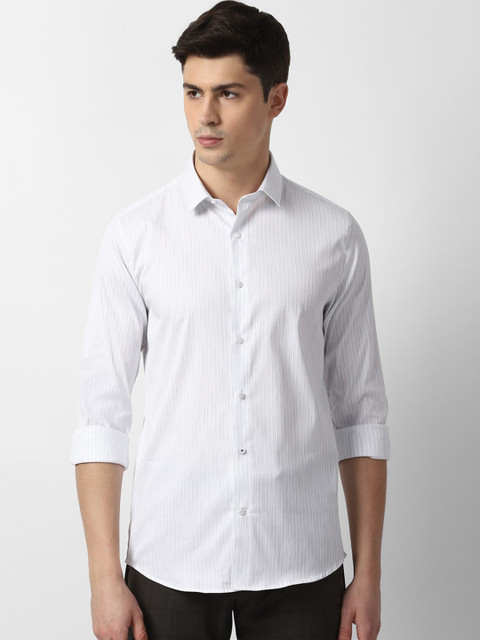 

Louis Philippe Sport Men White Striped Slim Fit Casual Shirt