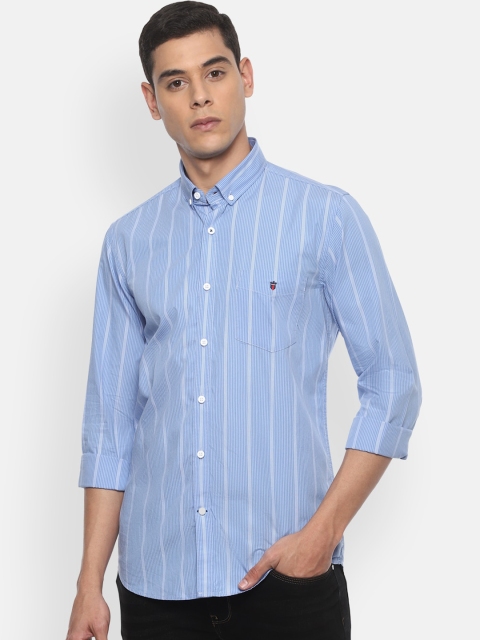 

Louis Philippe Sport Men Blue Slim Fit Striped Casual Shirt
