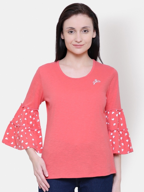 

Yaadleen Coral Bell Sleeve Regular Top