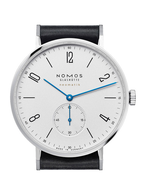 

Nomos Glashutte Men White Dial & Black Leather Straps Motion Powered Analogue Watch 140