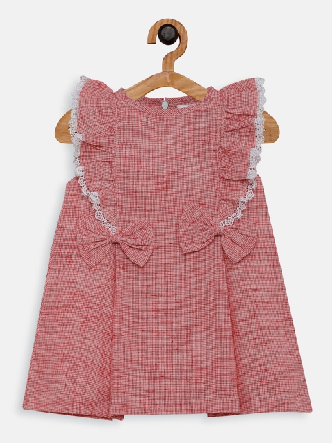 

Aomi Infant Girls Red Flutter Sleeve A Line Dress