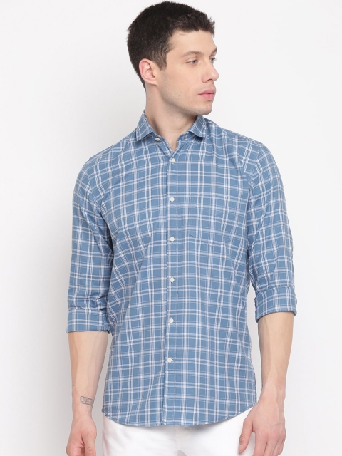 

Richlook Men Blue Slim Fit Checked Casual Shirt