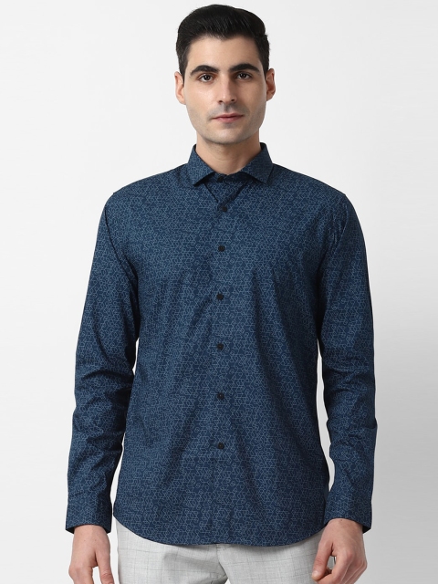 

Louis Philippe Sport Men Navy Blue Slim Fit Printed Casual Shirt