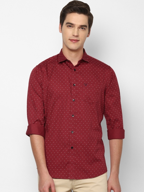 

Allen Solly Men Maroon Slim Fit Printed Casual Shirt