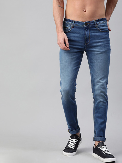 

THE BEAR HOUSE Men Blue Slim Fit Light Fade Jeans