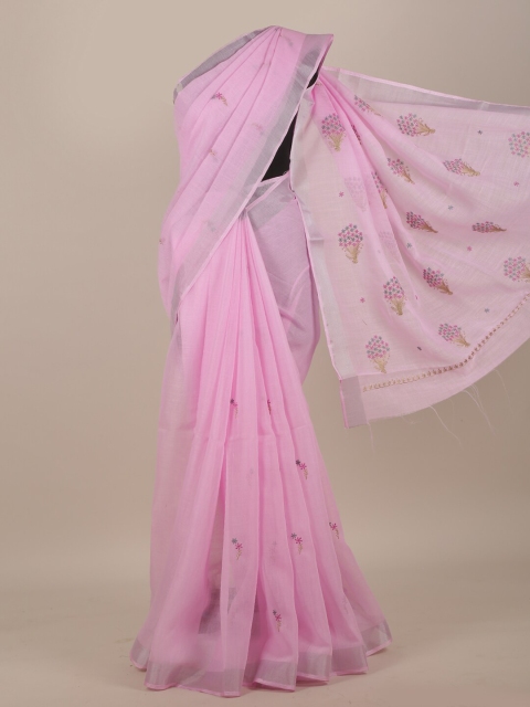 

Pothys Pink Floral Saree