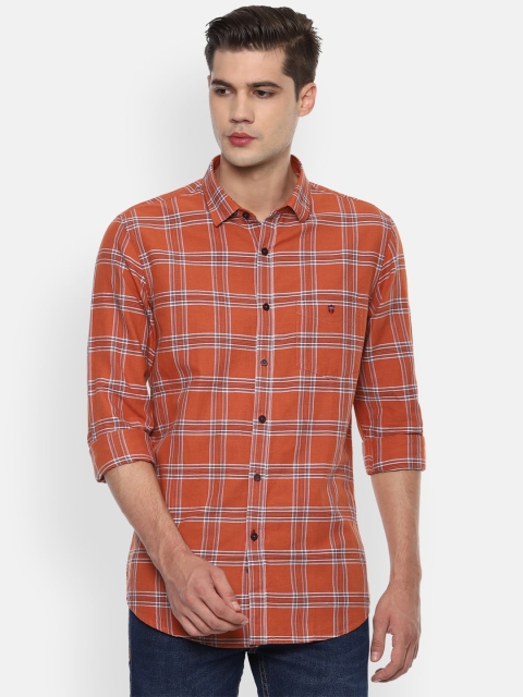 

Louis Philippe Sport Men Orange Slim Fit Checked Casual Shirt