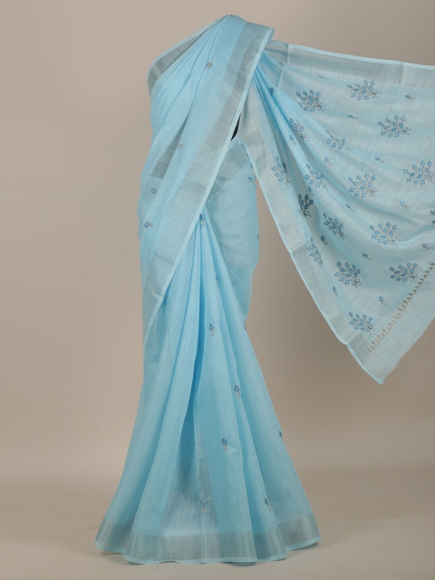 

Pothys Blue Floral Saree