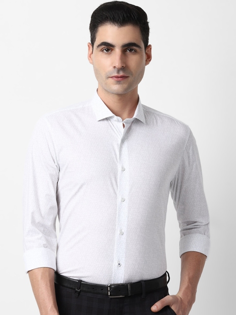 

Louis Philippe Sport Men White Cotton Slim Fit Printed Casual Shirt