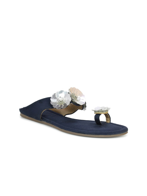 

Inc 5 Women Navy Blue Embellished One Toe Flats