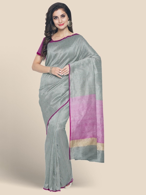 

Kalamandir Grey Pure Cotton Mangalagiri Saree