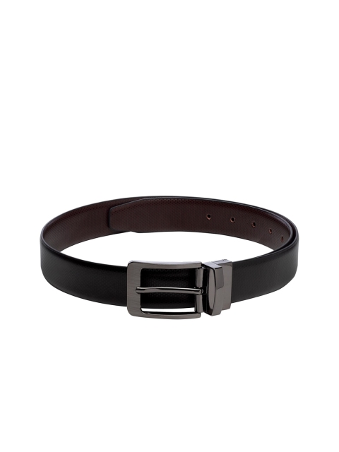 Apsis Men Black Textured Formal Belt