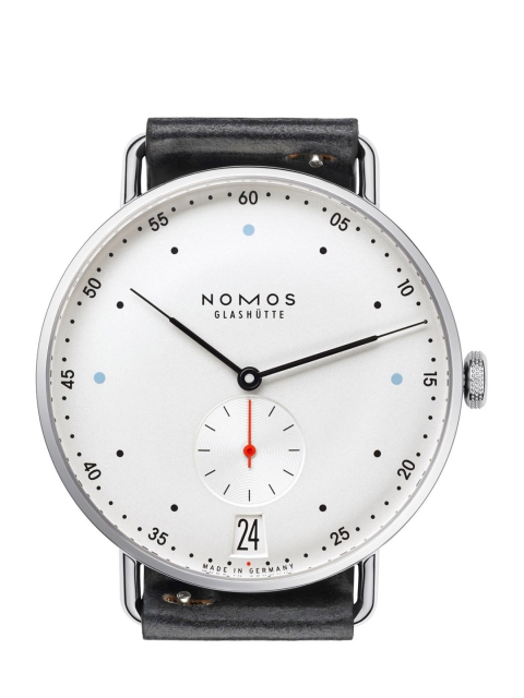 

Nomos Glashutte Men Silver-Toned Leather Straps Analogue Watch 1102
